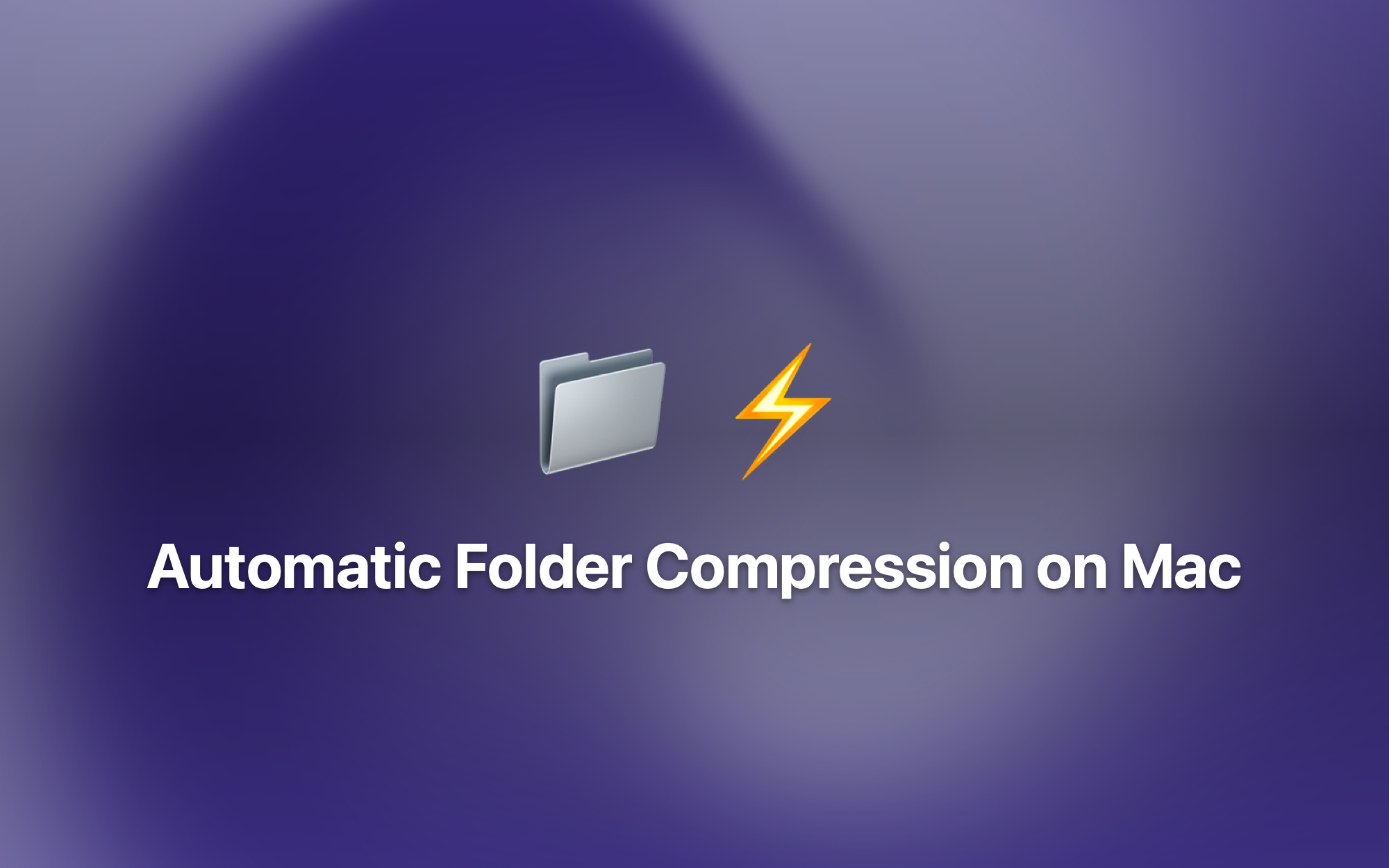 Automatic Folder Compression on Mac cover