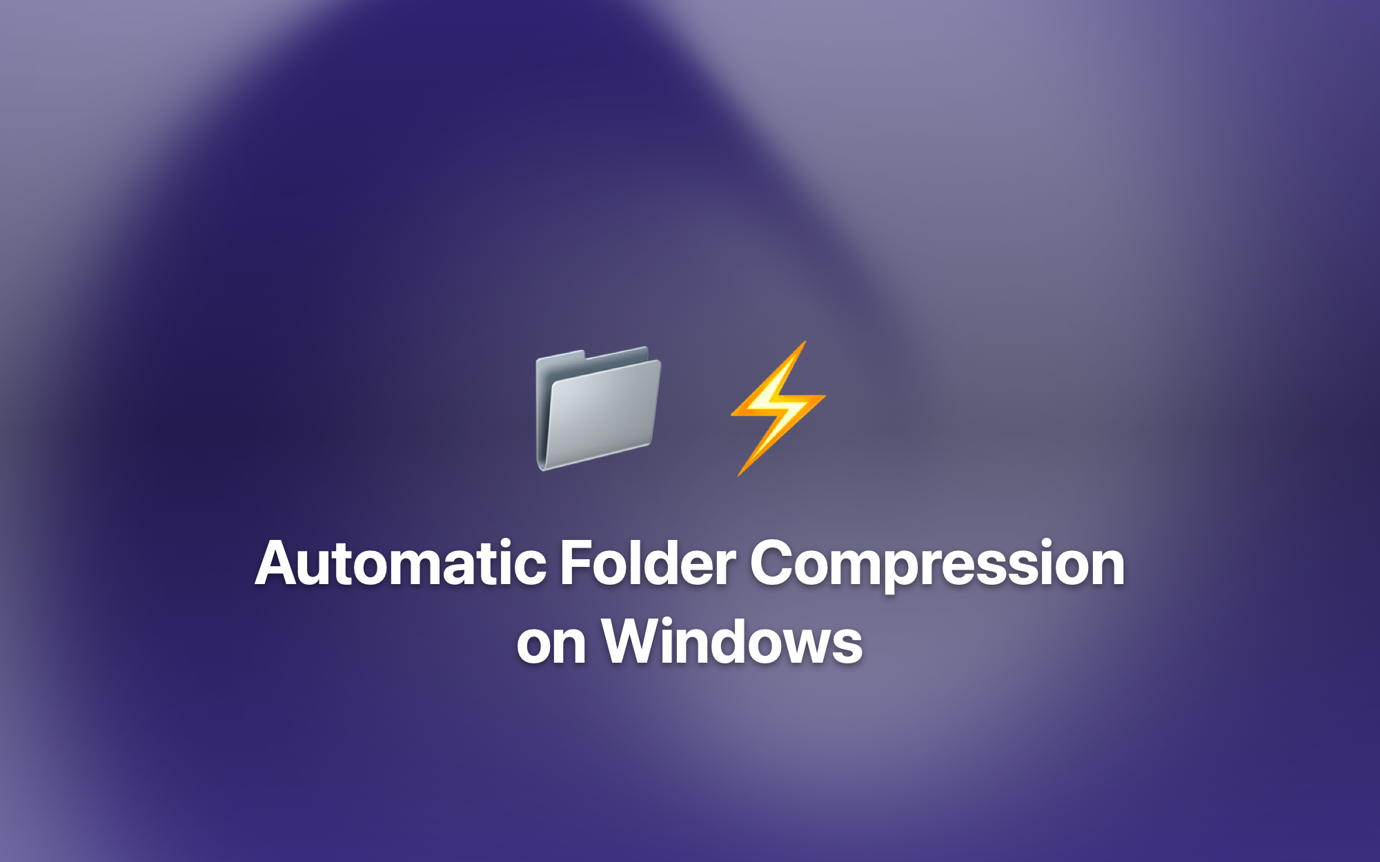 Automatic Folder Compression on Windows cover