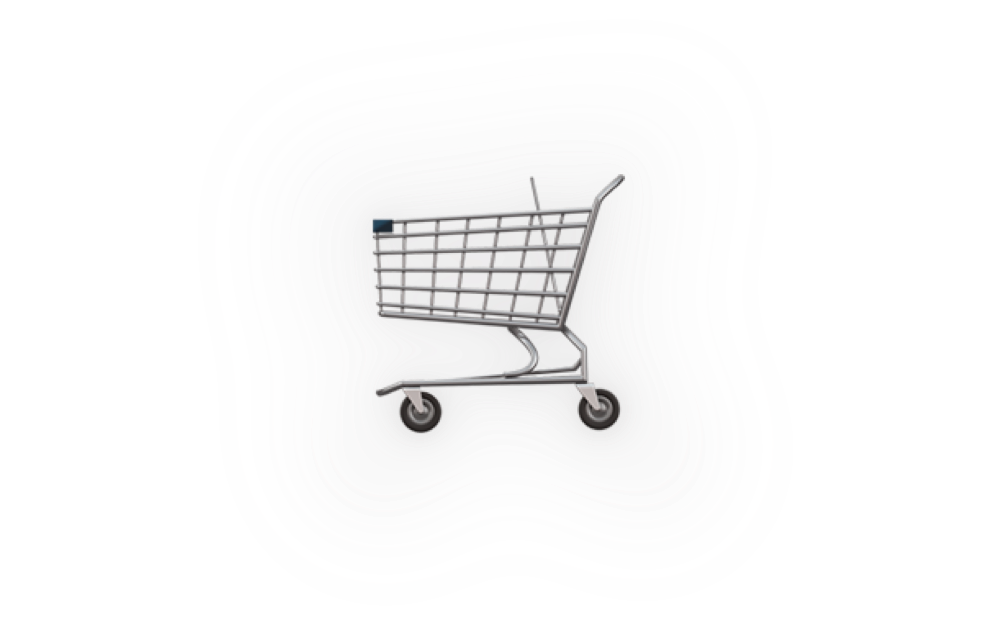 Illustration of a shopping cart on a black background
