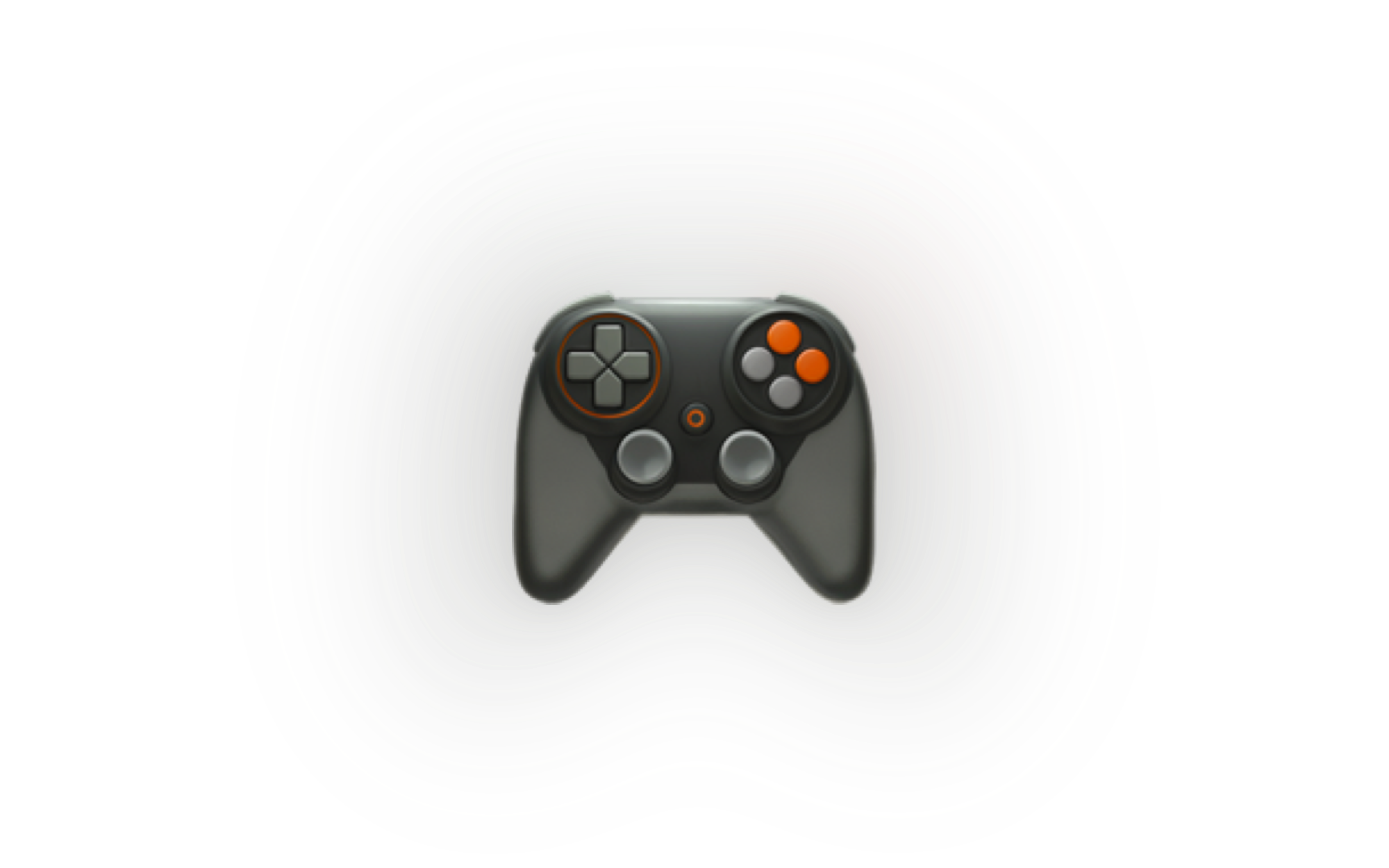 Illustration of a game controller on a black background