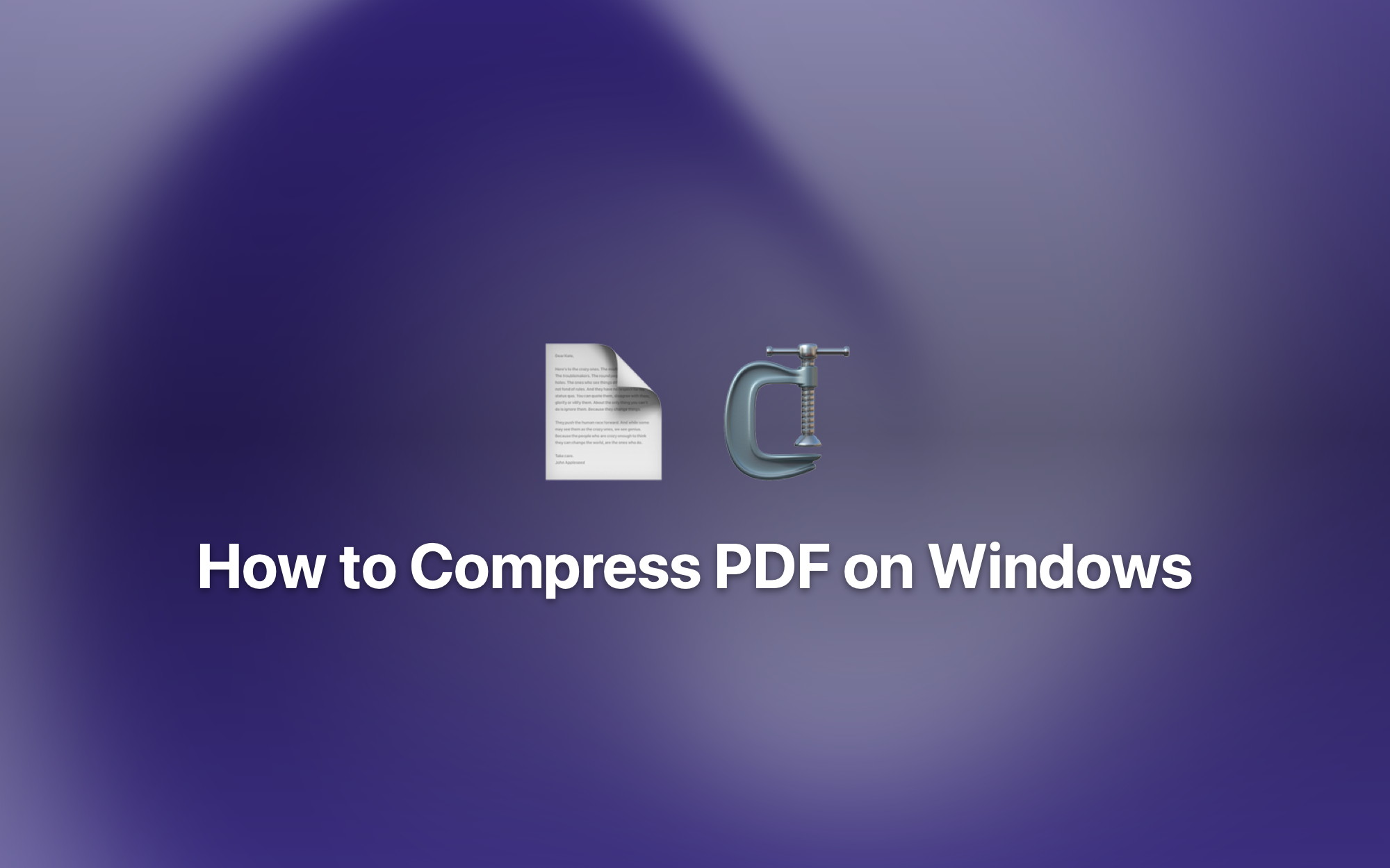 How to Compress PDF on Windows cover