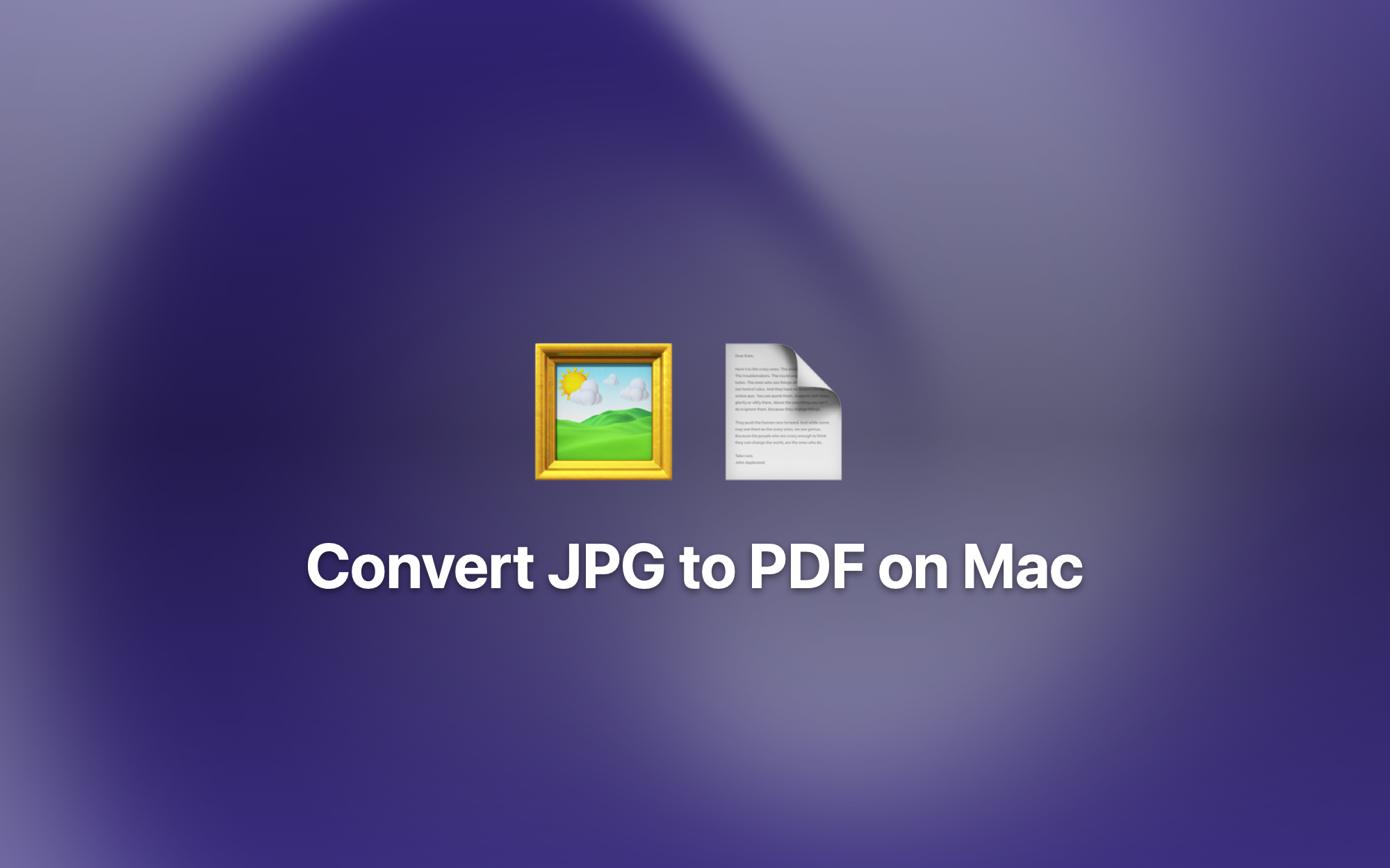 Convert JPG to PDF on Mac cover