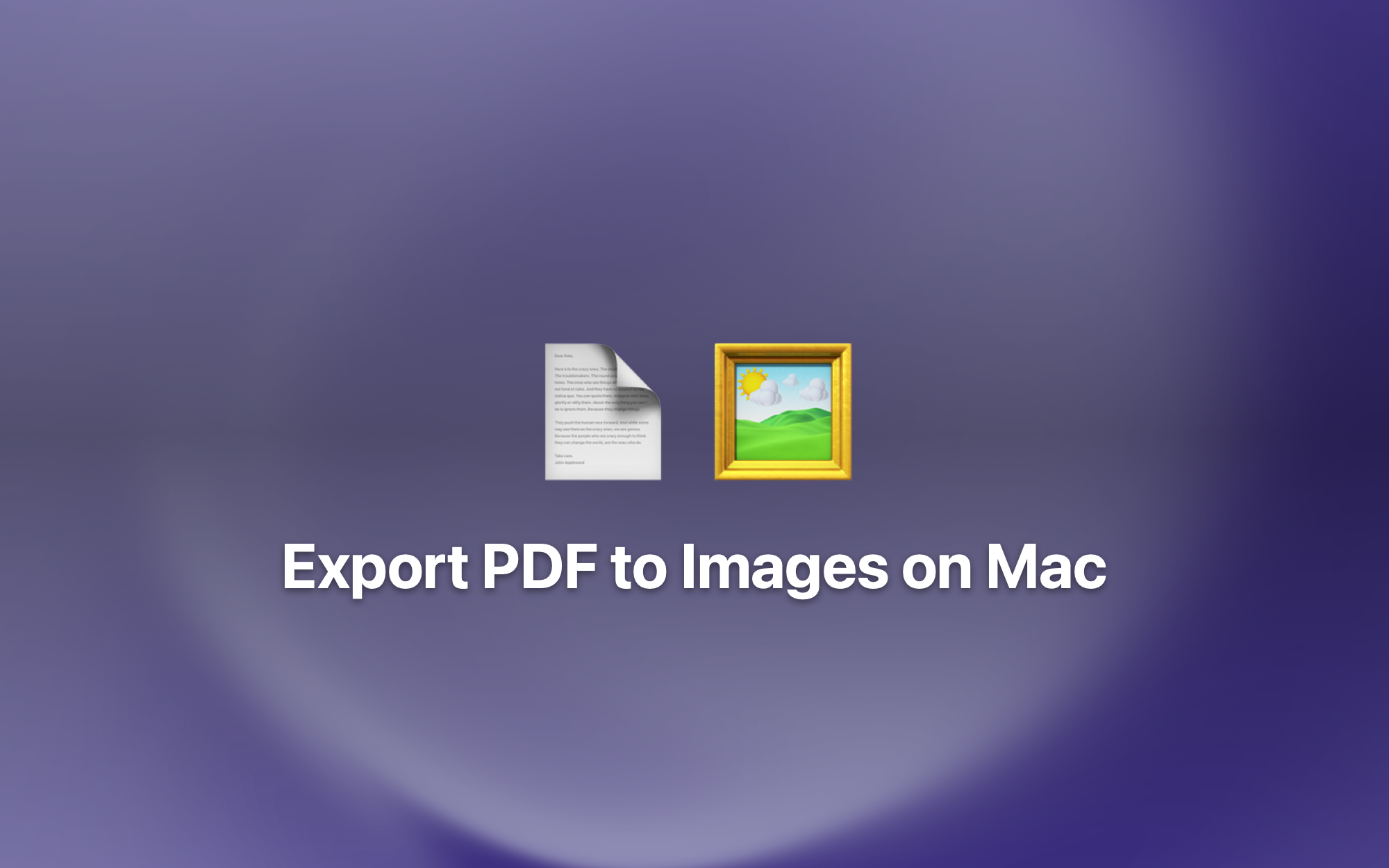 Export PDF to Images on Mac cover