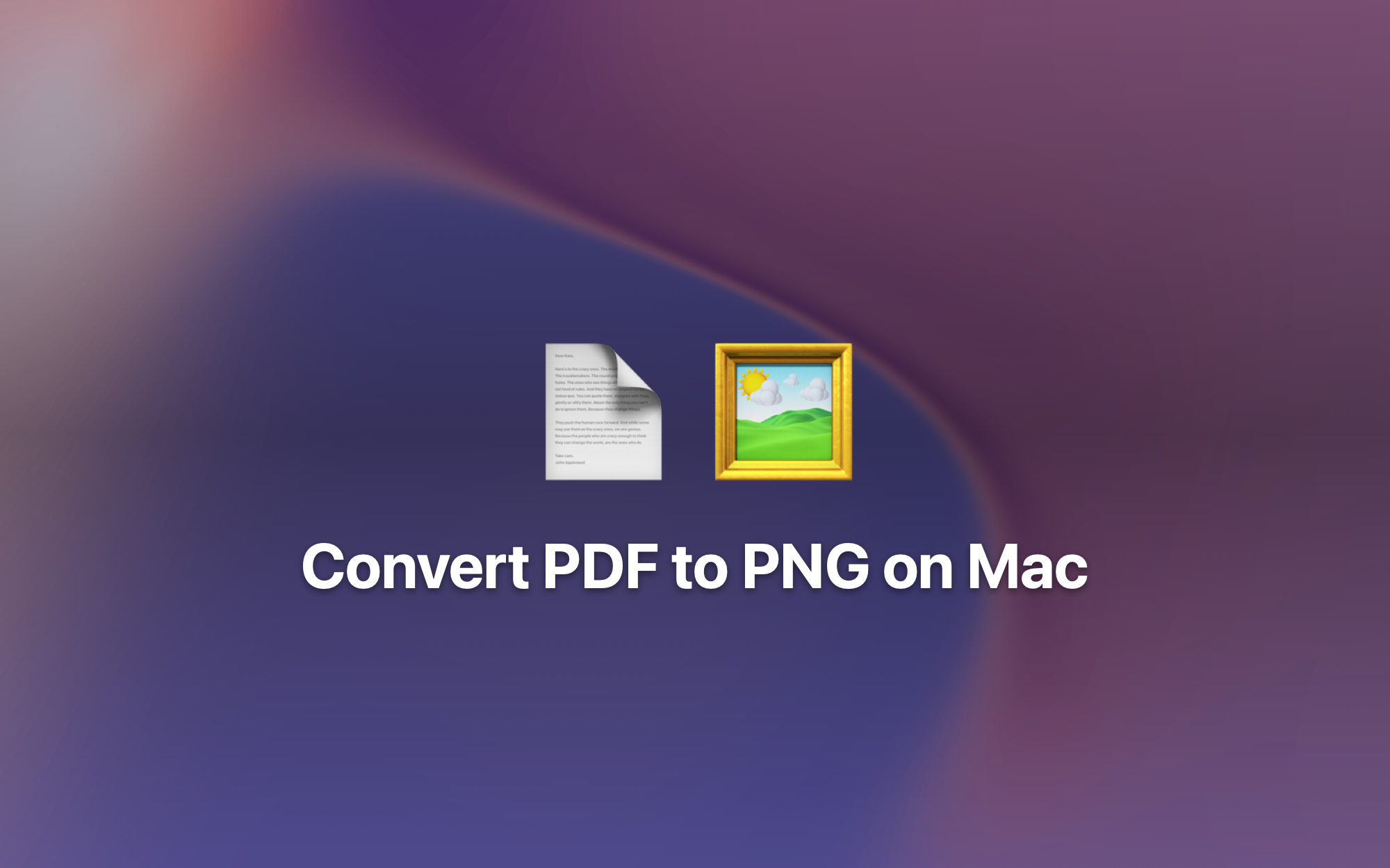 Convert PDF to PNG on Mac cover