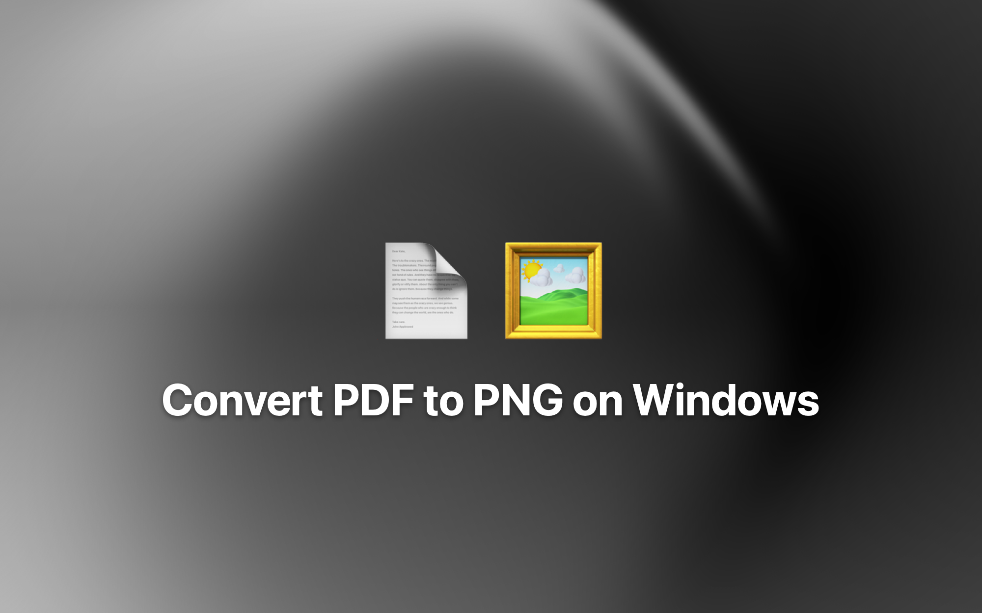 Convert PDF to PNG on Windows cover