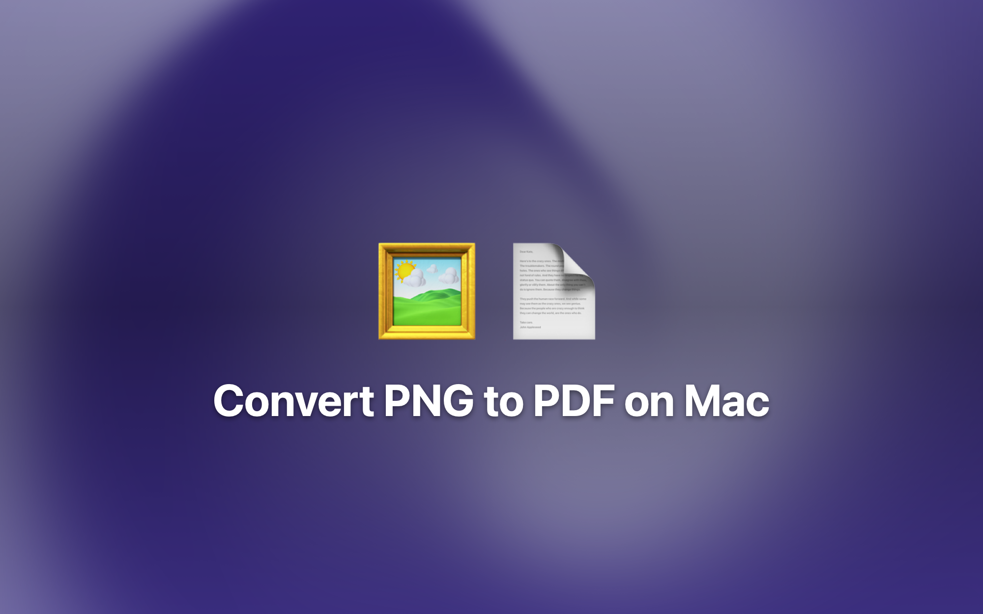 Convert PNG to PDF on Mac cover