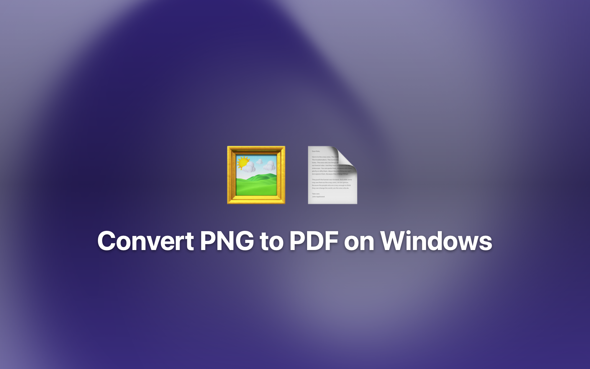 Convert PNG to PDF on Windows cover