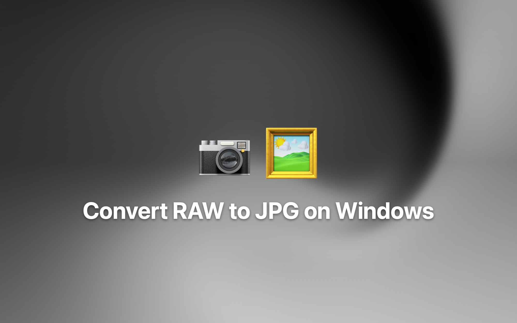 Convert RAW to JPG on Windows cover