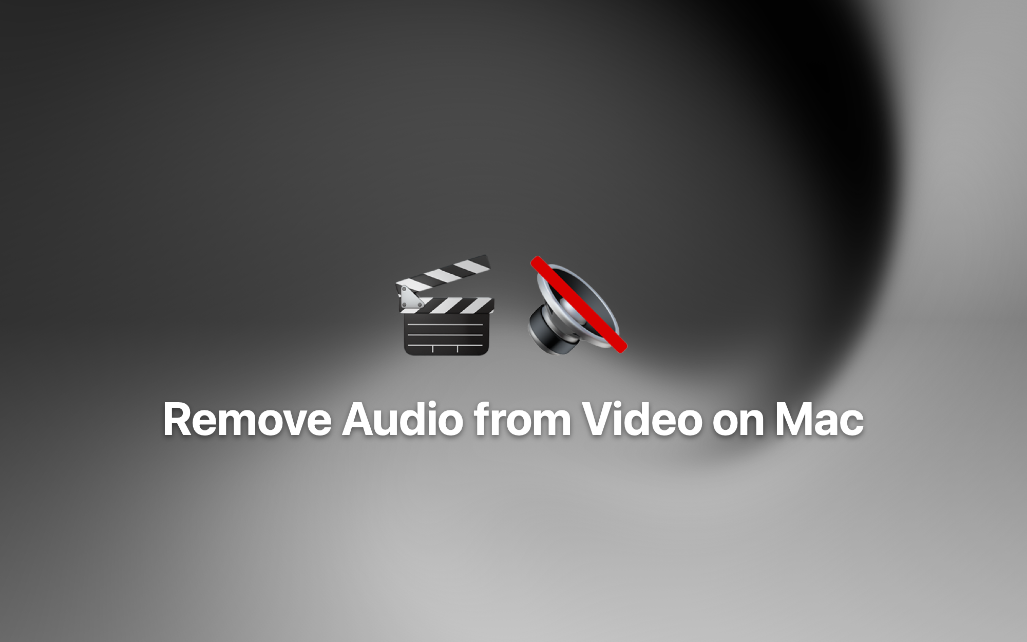 Remove Audio from Video on Mac cover