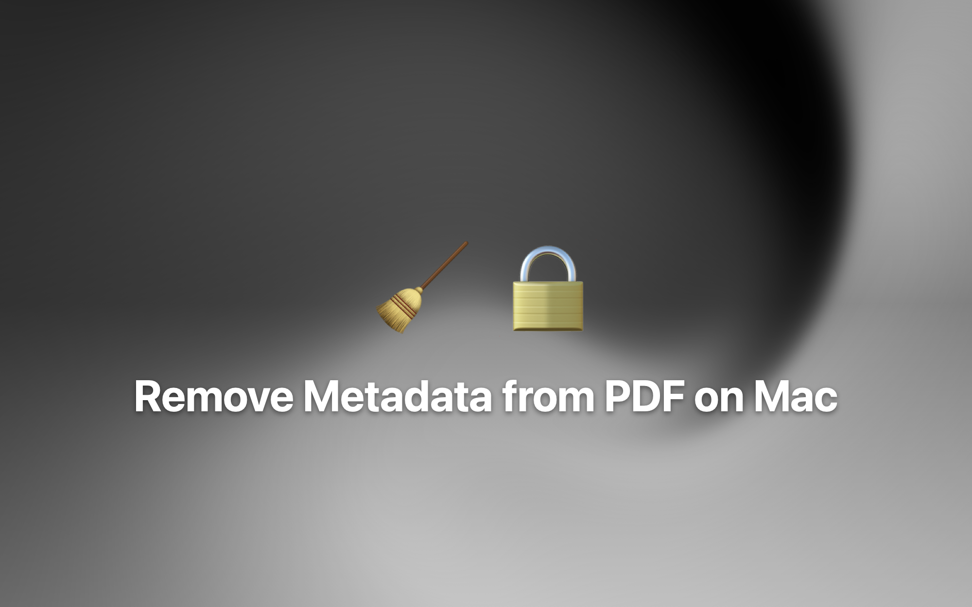 Remove Metadata from PDF on Mac cover