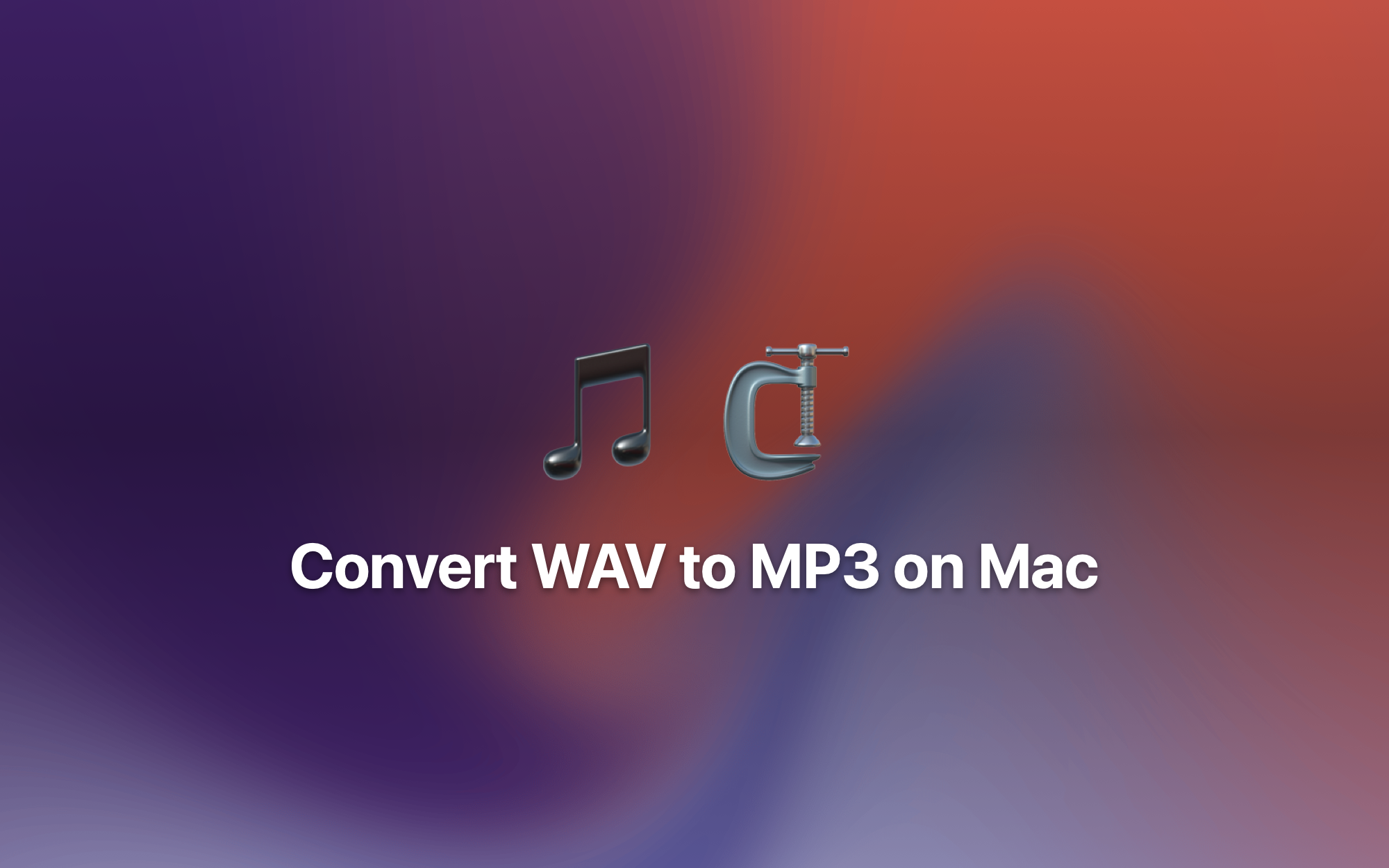 Convert WAV to MP3 on Mac cover